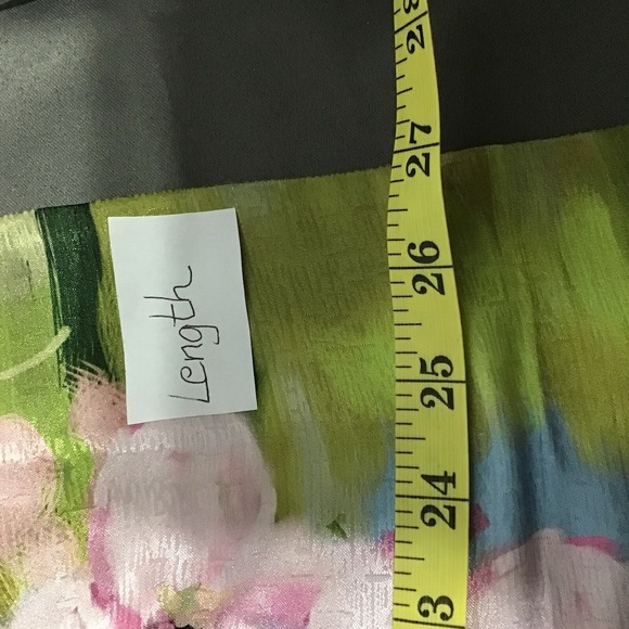 MUKZIN Women's Large Printed Floral Bunny Silky Puff Shoulder Blouse Art to Wear - Picture 11 of 11